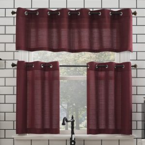 3-Piece Grommet Kitchen Curtain Set, 54