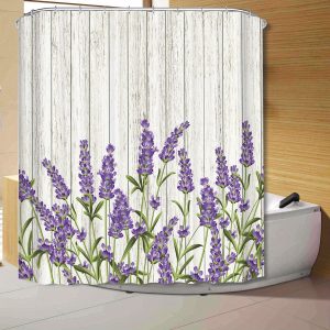 Home Decor Bathroom Curtain Bathtub Curtain Floral Shower Curtain Watercolor Bath Curtain Bathroom Accessories